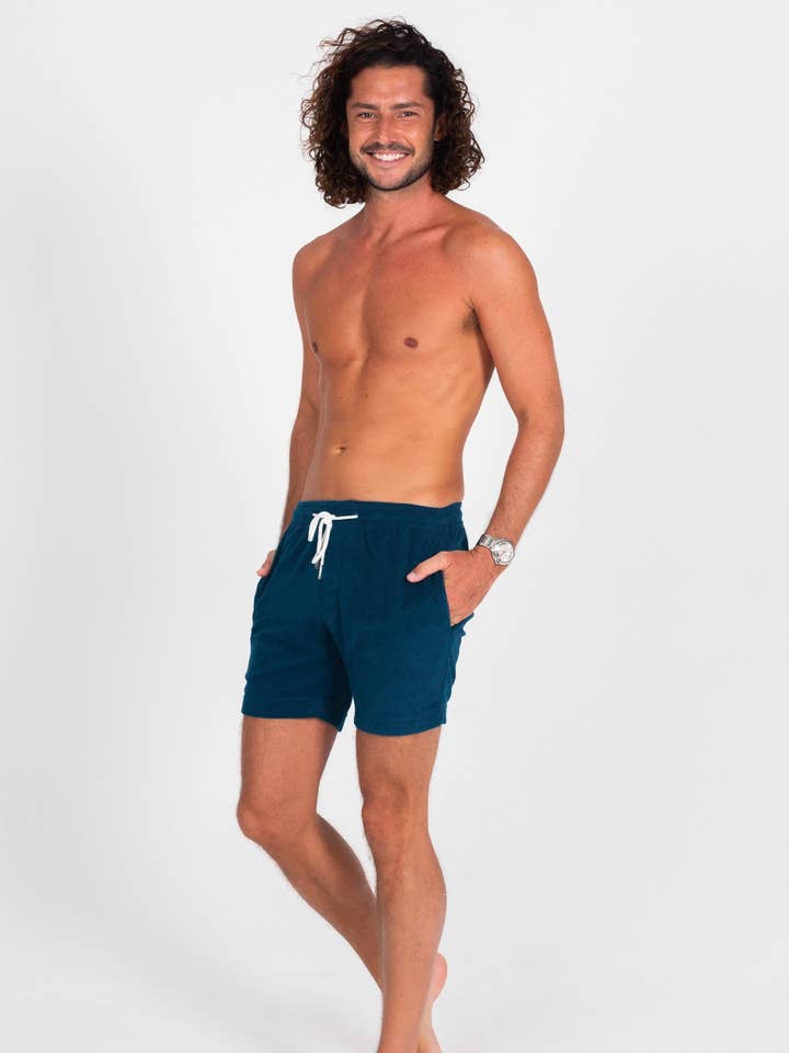 Drawstring Terry Cloth Shorts for wholesale by Afterlight Leisure