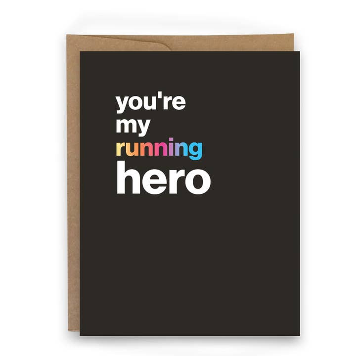 Tu es mon héros de course — Carte pour la vente par sweaty ponytales