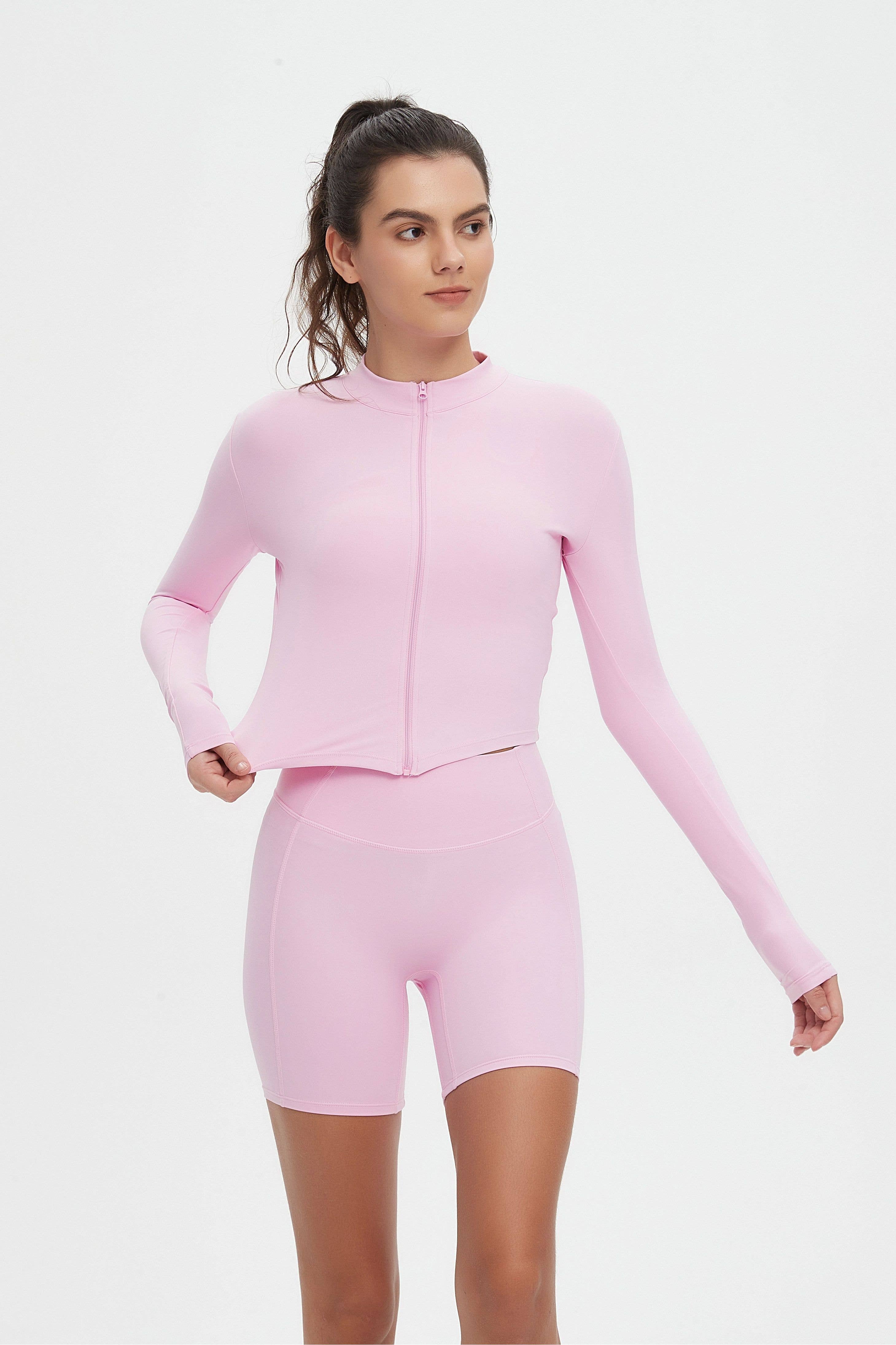 Mantra Active - Wholesale Activewear Set - Women's - Aurelia Sports Bra, Shorts and Jacket 3-Piece Set0