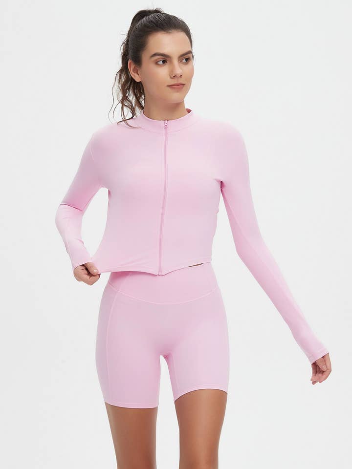 Mantra Active - Wholesale Activewear Set - Women's - Aurelia Sports Bra, Shorts and Jacket 3-Piece Set