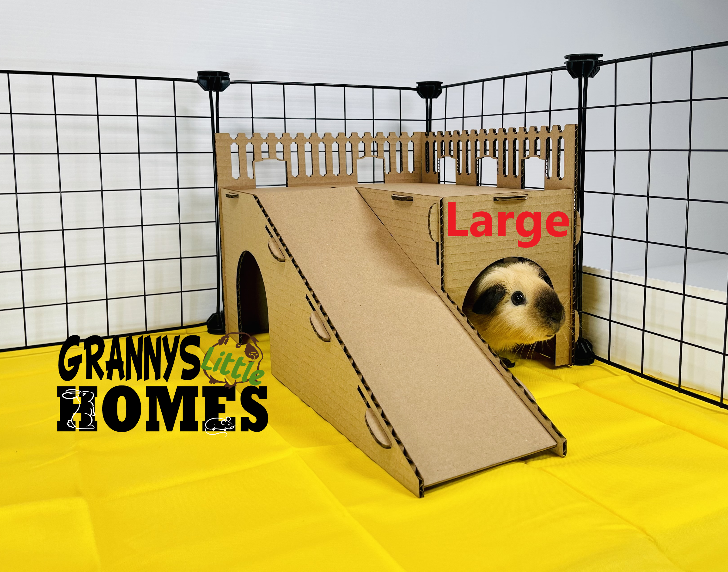 Grannys Little Homes - Wholesale Pet Toy - Not Cat/Dog - Cardboard Hide with Ramp2