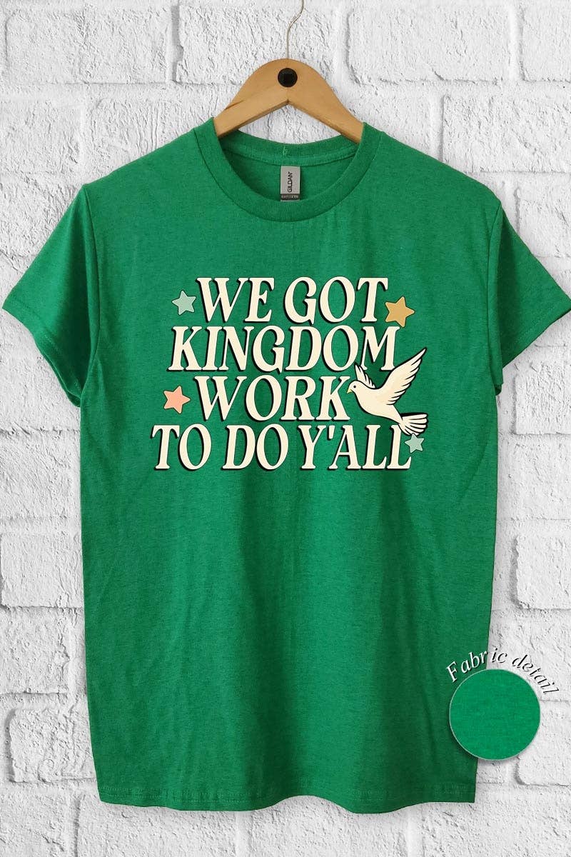 COLORBEAR - Wholesale T-Shirt (Graphic) - Women's - Kingdom Work Graphic Heavy Cotton Tee0