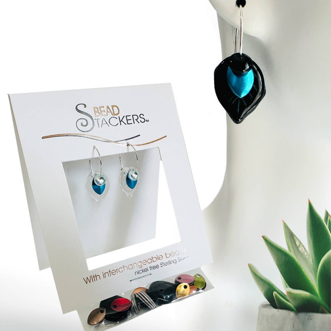 Conversations in Jewellery - Wholesale Dangle Earrings - Lfgl32  - Earrings come with 9 interchangeable colours. 0