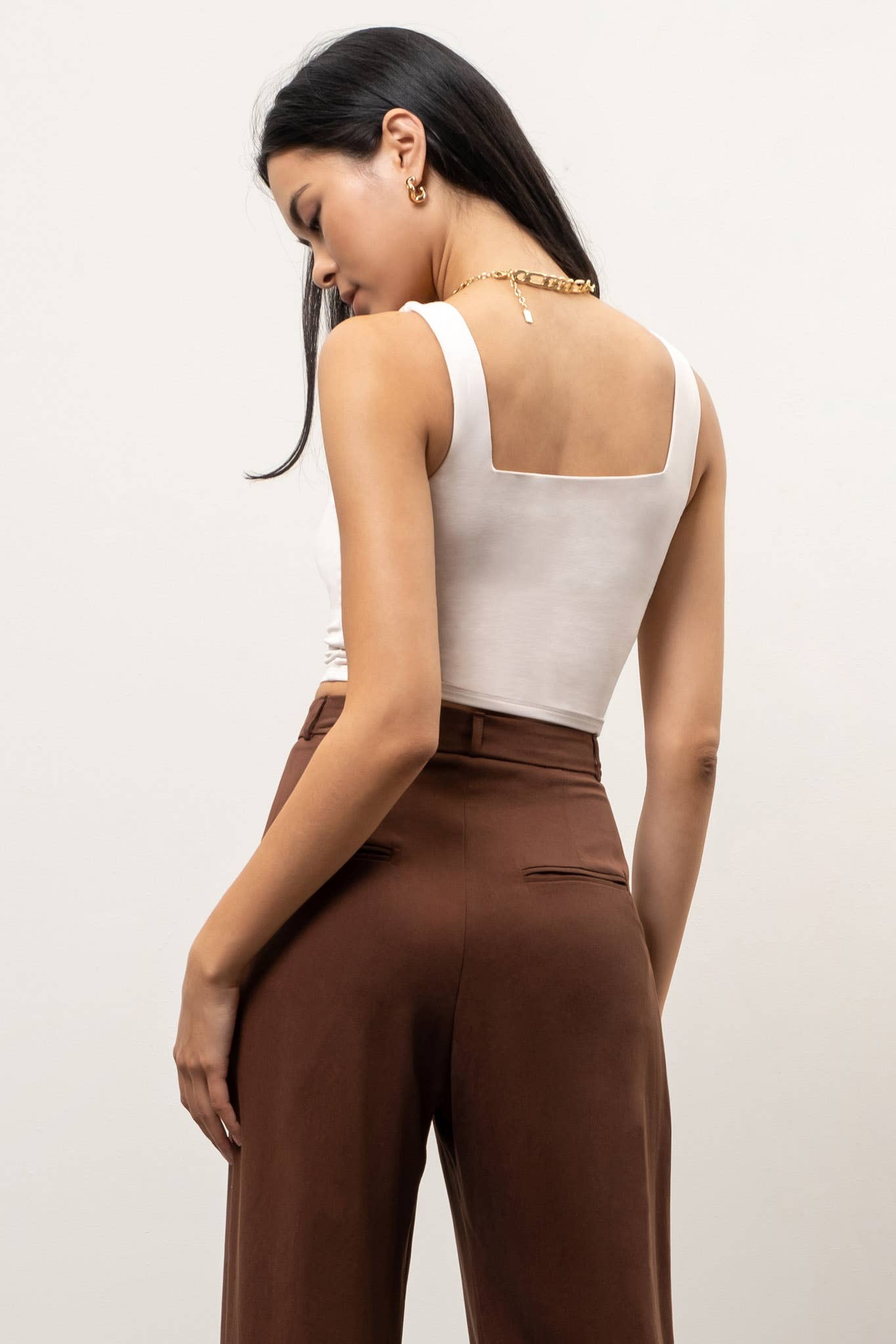 The Workshop Studio - Wholesale Gebreide top - Dames - OMKEERBARE TANKTOP MET KORTE VIERKANTE HALS58