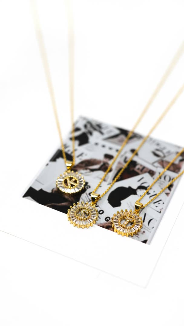 The Sis Kiss - Wholesale Pendant/Charm Necklace - Mini Radiant Initial Necklace8