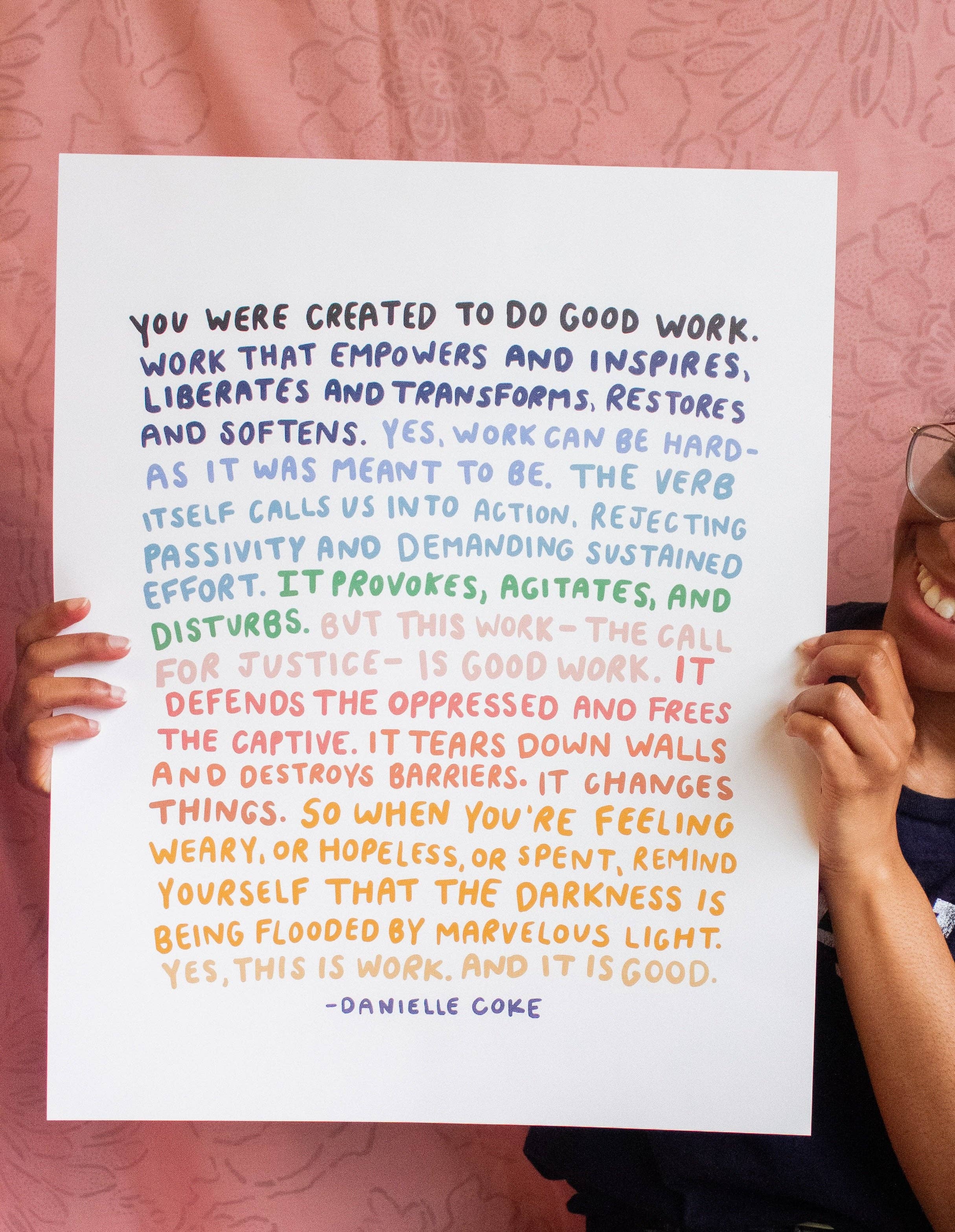 Oh Happy Dani - Wholesale Art Print - Good Work Print3