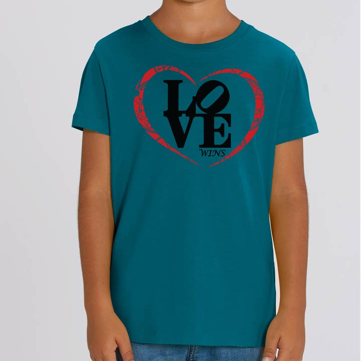 Love Wins Kinder-T-Shirt für den Großhandel von Meeplings | Handmade in Berlin