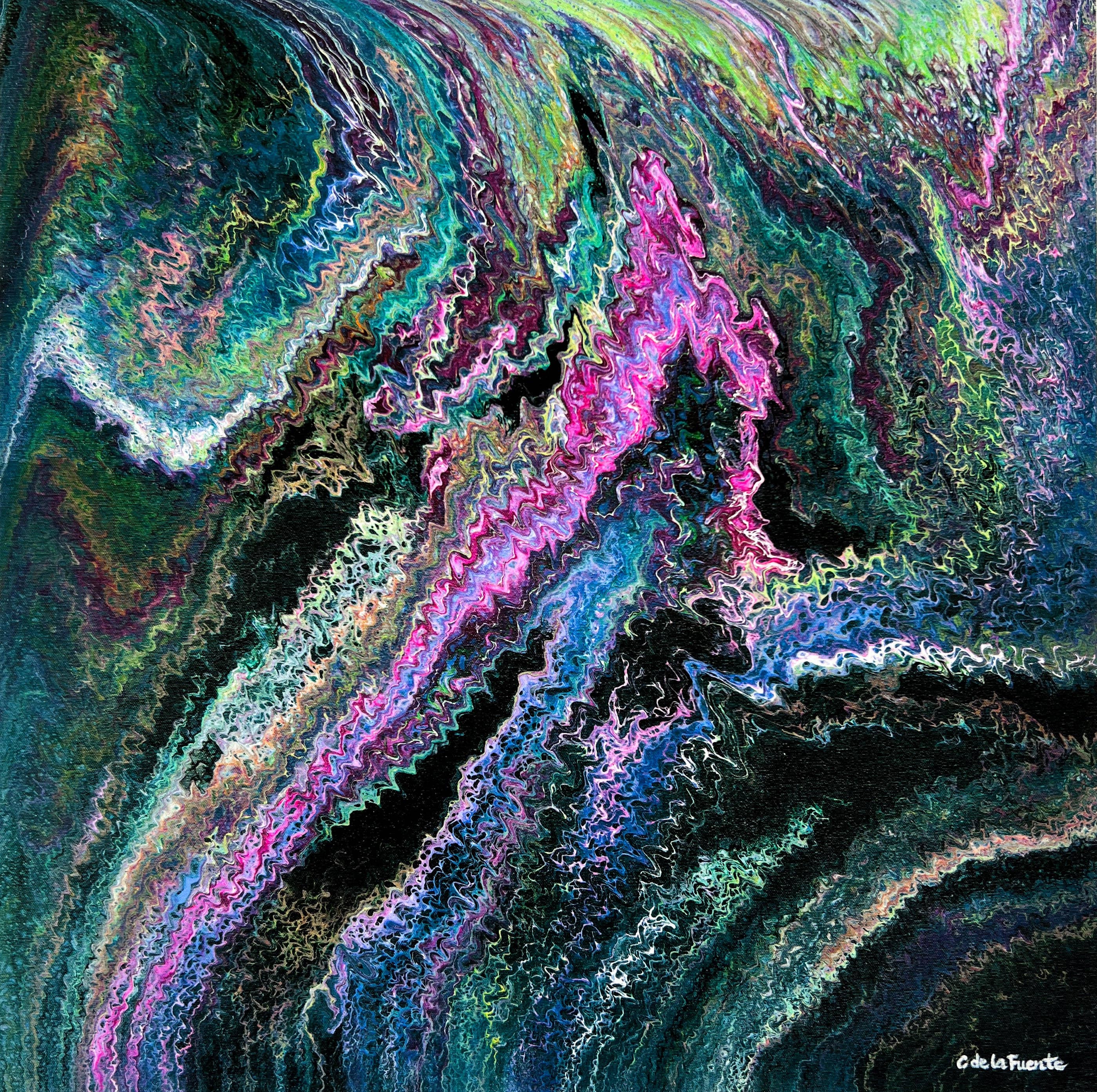 Clara de la Fuente Artist - Wholesale Art Print - Abstract Northern Lights Aurora Celestial Sky  Print Premium1