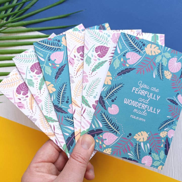 Kirsty Grace Designs - Wholesale Stationery/Notecard Set - 6 Pack Scripture Cards, Christian Stationery, Faith Card