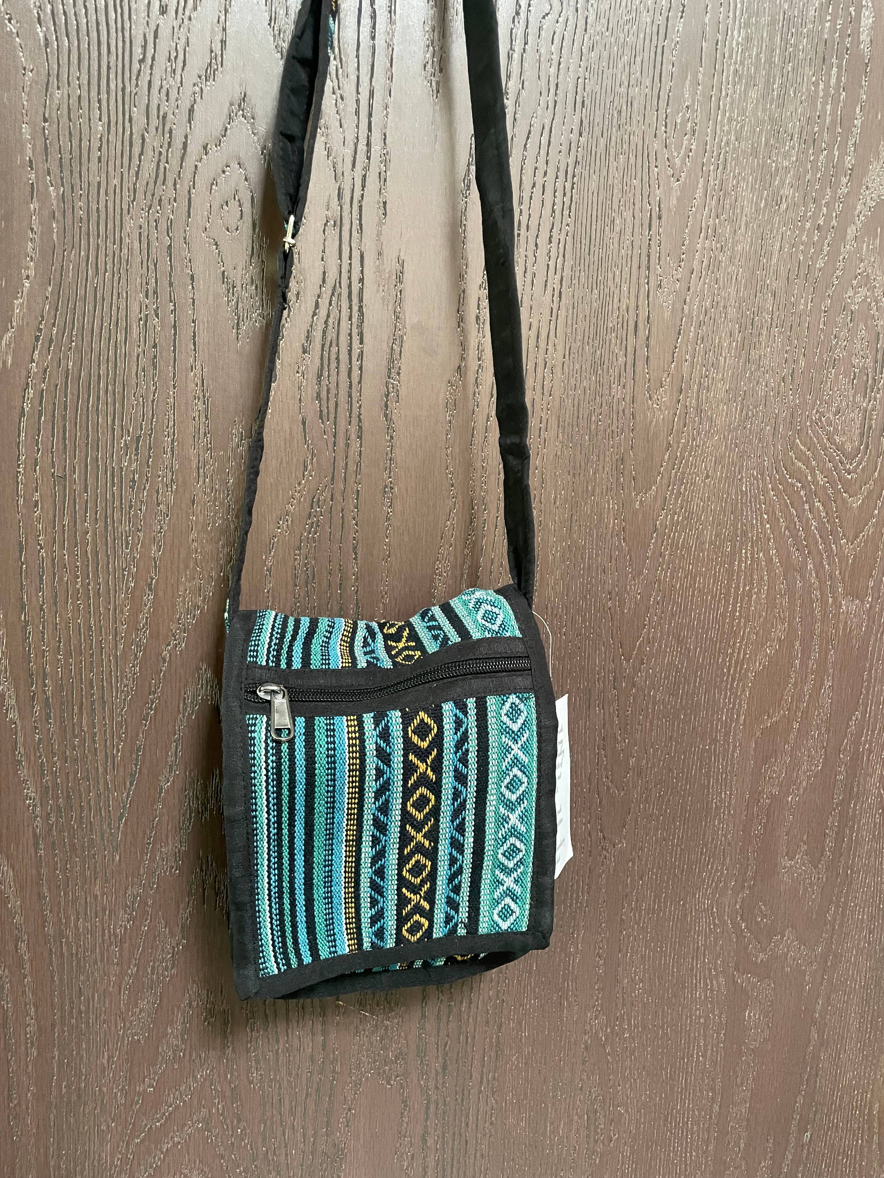 Like International - Vente Sac porté épaule – femme - Adorable coton passeport voyage trois poches rayure ajustable7