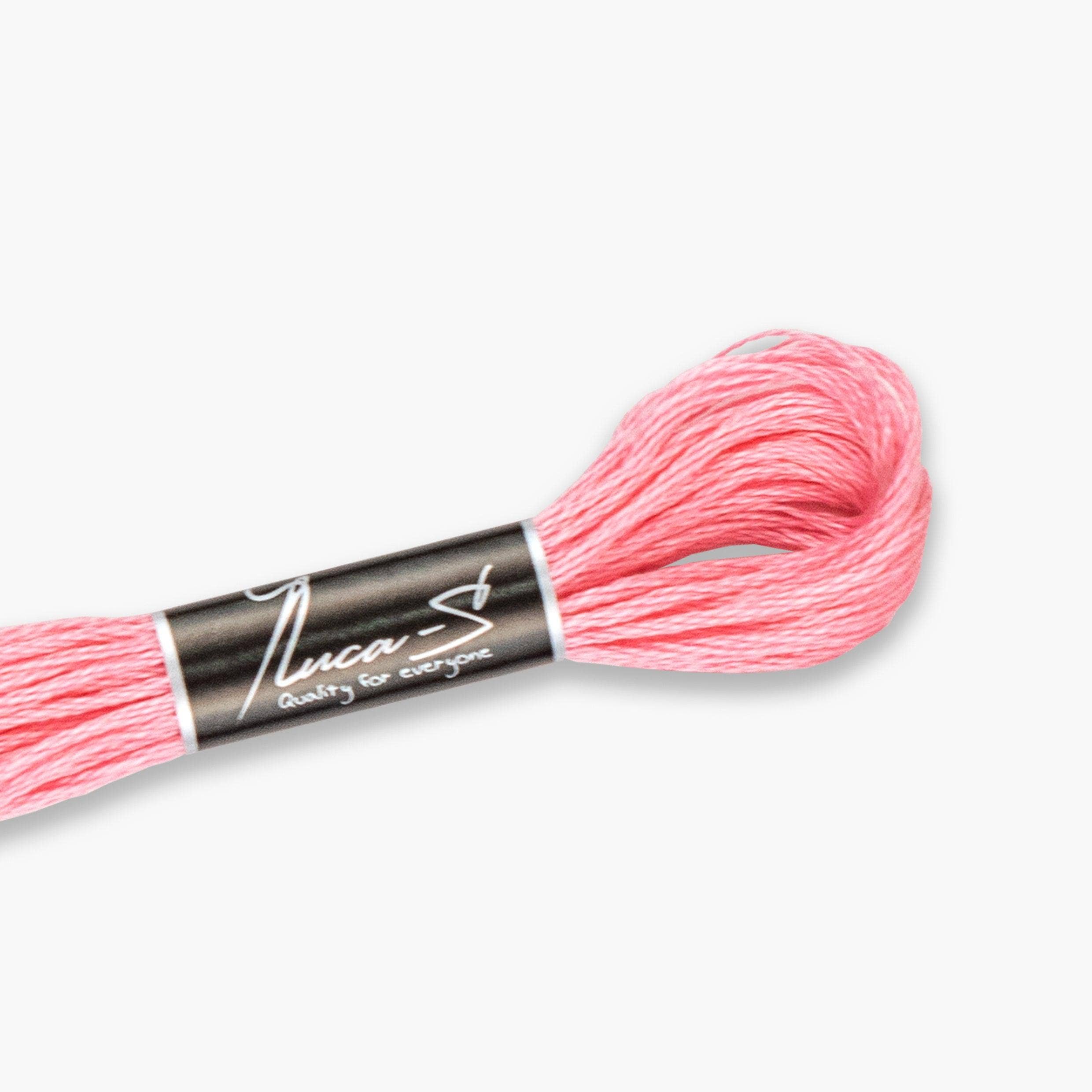 Luca-S - Venta al por mayor Hilos - Paquete de 12 unidades de algodón trenzado Luca-S - 24, DMC 957/Anchor 260