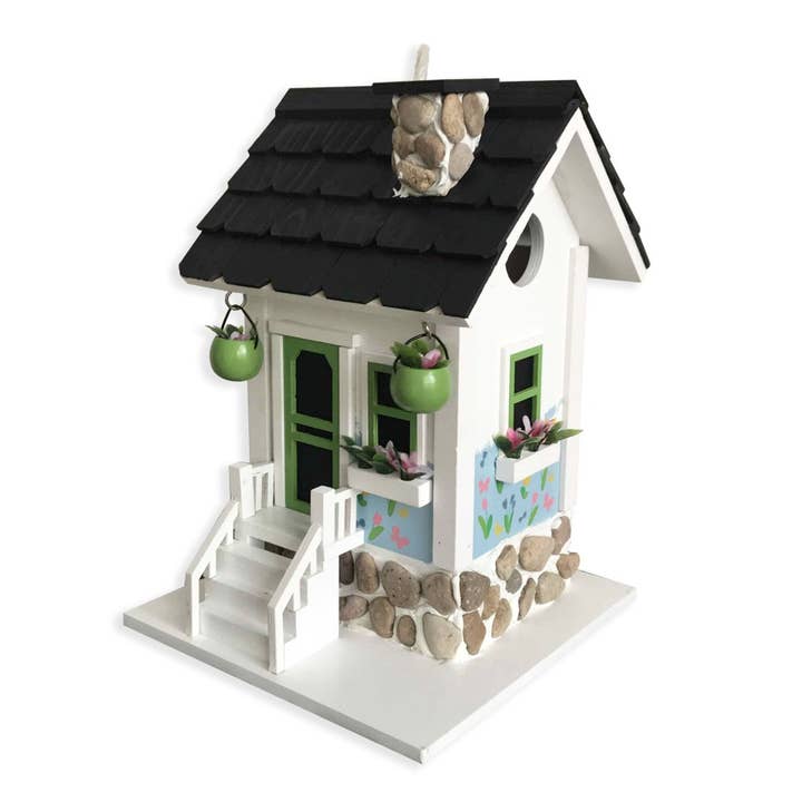 Primrose Cottage Birdhouse for wholesale by Home Bazaar