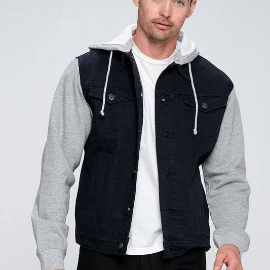 Heren spijkerjack met fleece capuchon voor wholesale door Edicion Especial