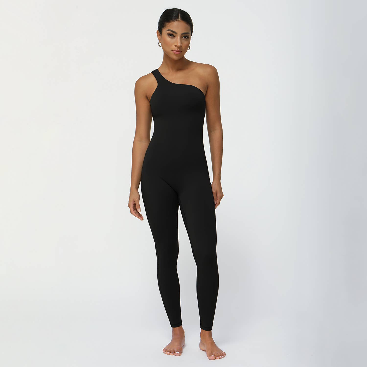 Sodalemon – wholesale Jumpsuit – Women's – Women Single Shoulder Fitness Padded Yoga Sport Jumpsuit1
