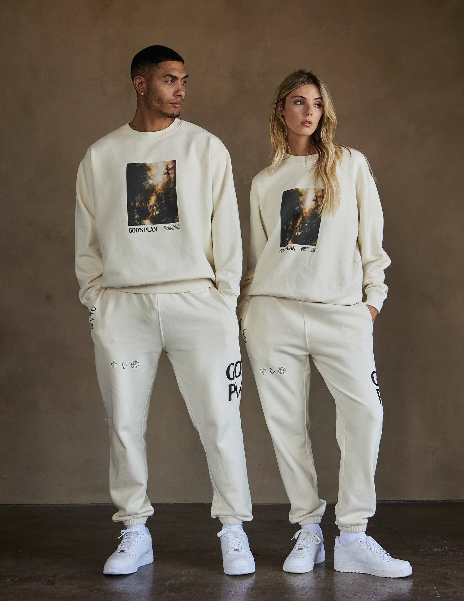 ELVTD – wholesale Sweatshirt - Unisex – God's Plan Crewneck - Alabaster3