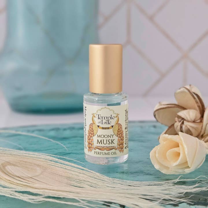 Temple of Life Oils & Perfumes - Vente Parfums à bille - Huile de Parfum Exotique Voyage | Musc Lunaire | Musc Blanc | Roll-on