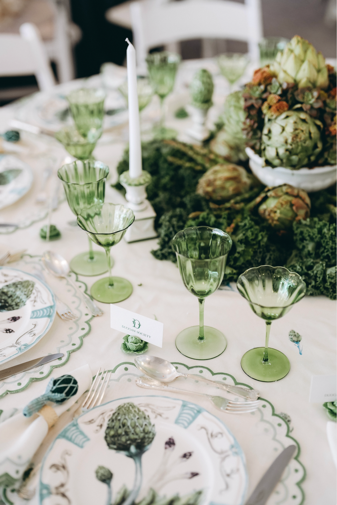 Duggan Society – wholesale Drinking glass/cup – Lily green water glass (set of 4)5