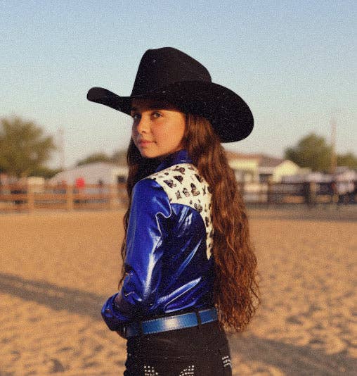 Neon Spur LLC - Wholesale Button Down Shirt - Kids - Girls Royal Flush Pearl Snap Rodeo Shirt1