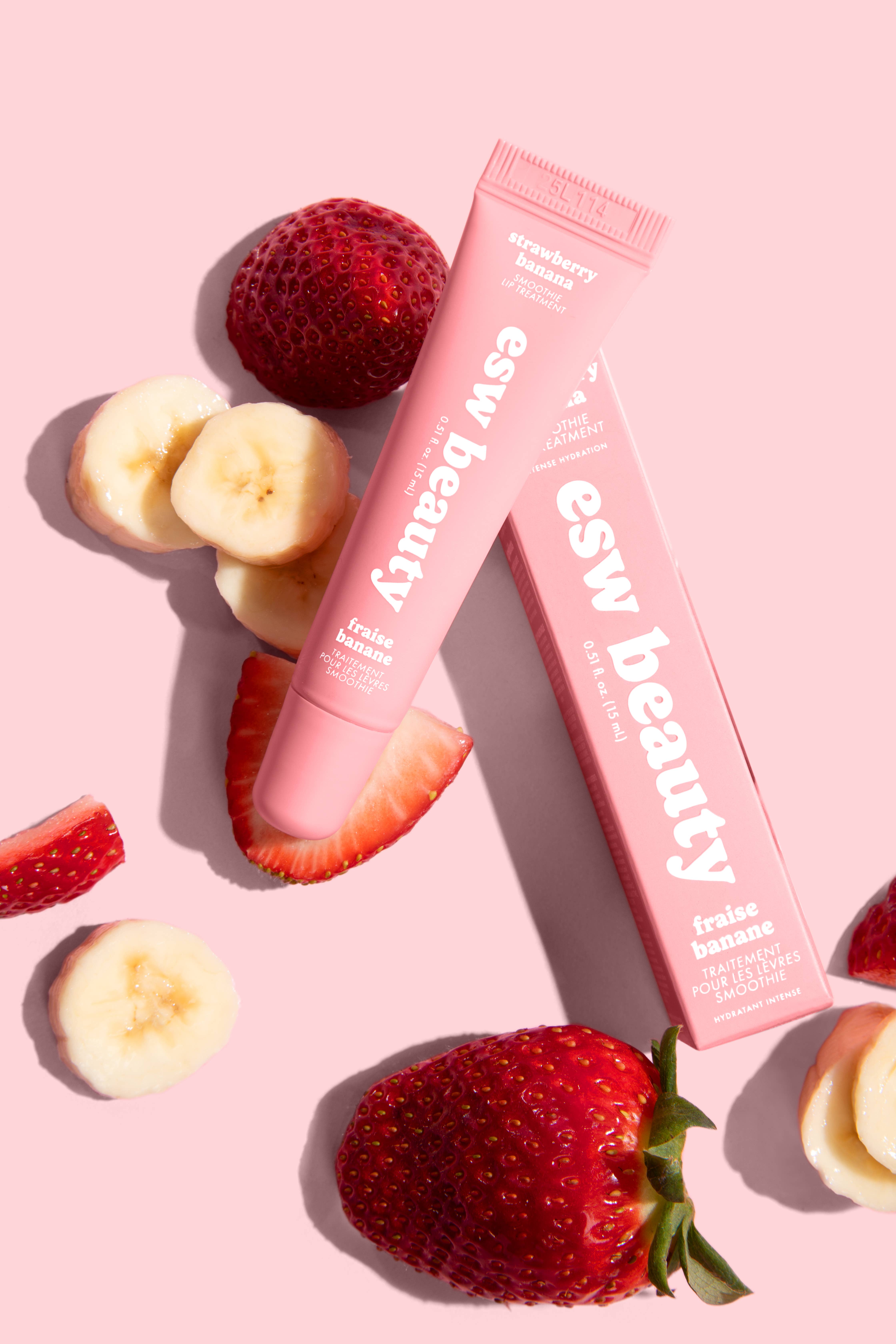 ESW Beauty – wholesale Lip Balm – Strawberry Banana Smoothie Intense Hydration Lip Treatment5