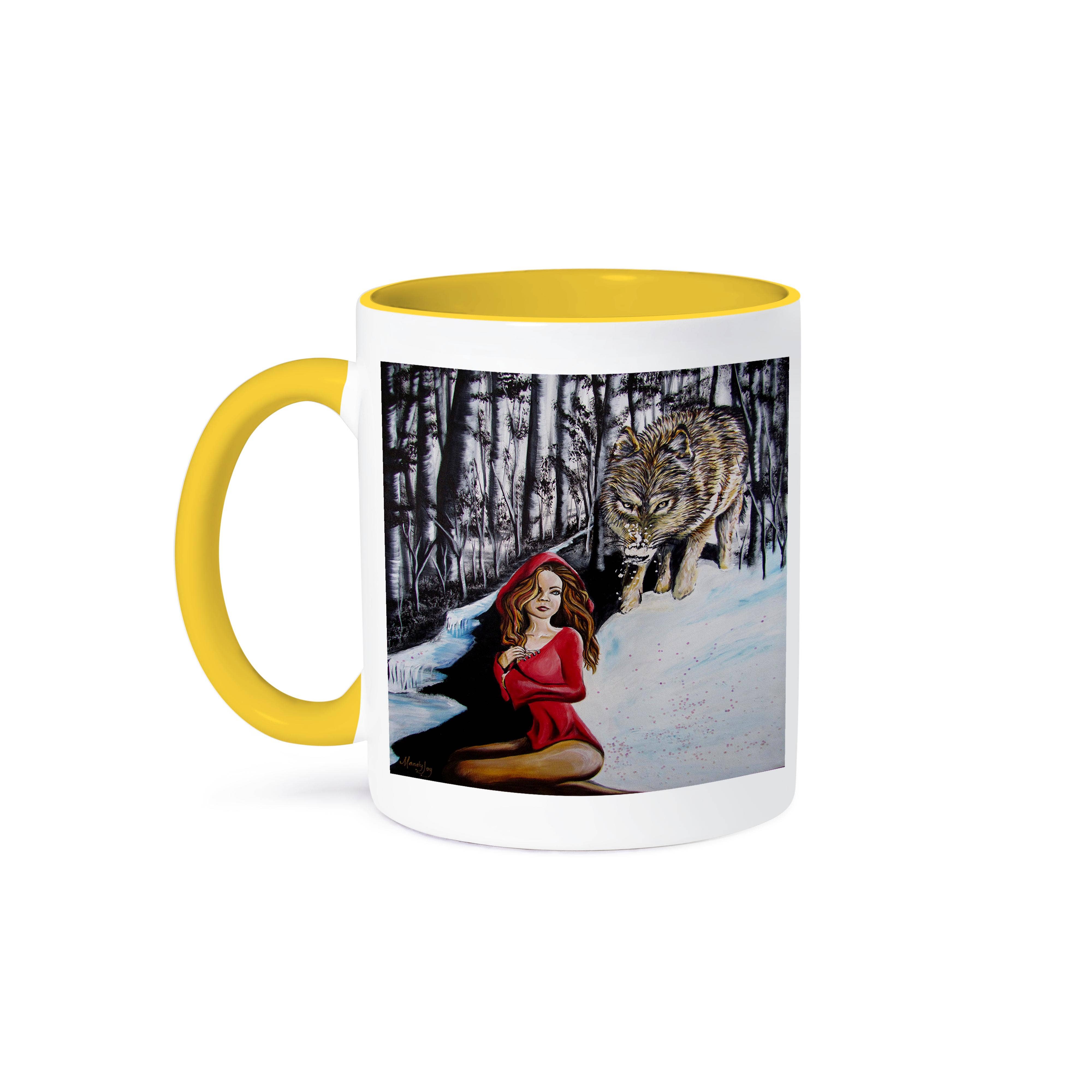 3dRose - Wholesale Coffee Mug - 3dRose, A surrealist painting of a girl and a wolf., Mug0