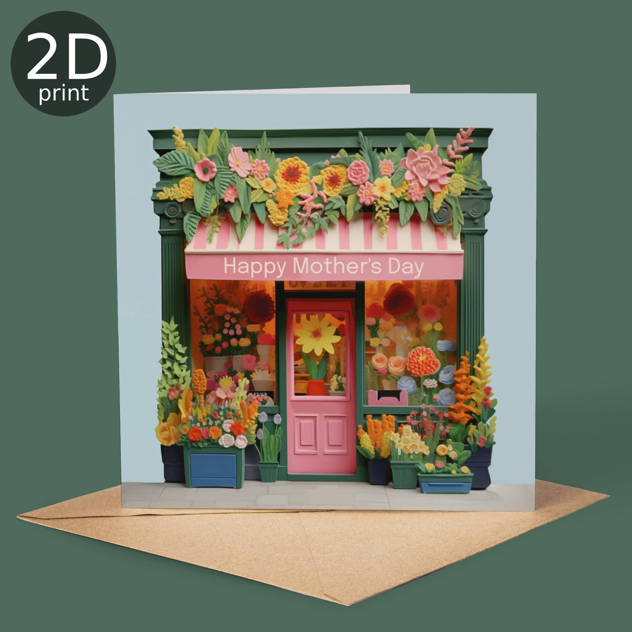 Good Post Day – wholesale Mother’s Day card – Mother's Day Florist Shop 2D Printed Card1