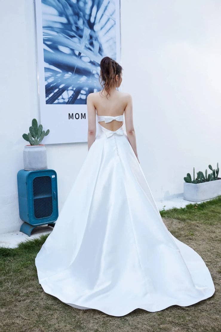 Elegant Ivory Strapless A-Line Wedding Gown JA3002 for wholesale on Faire1