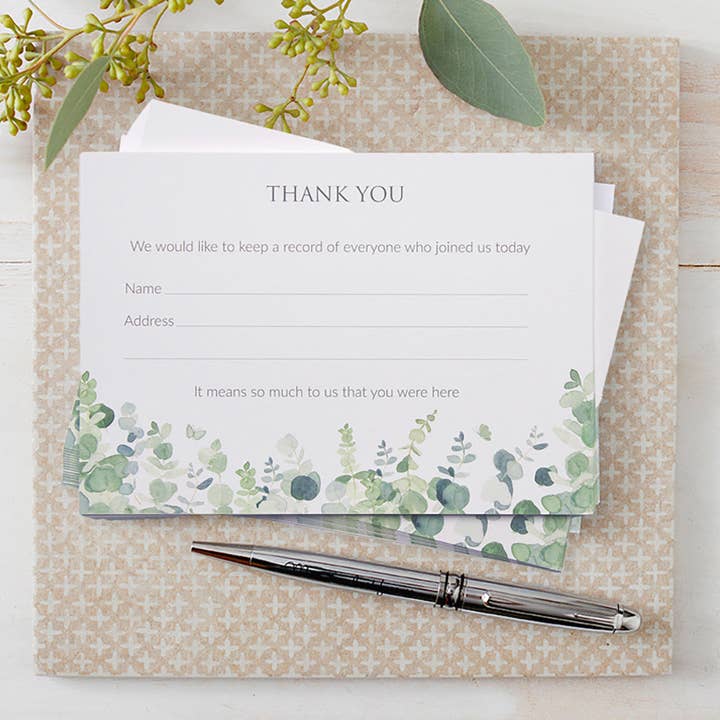 25 Cartes de Condoléances - Eucalyptus pour la vente par Angel & Dove