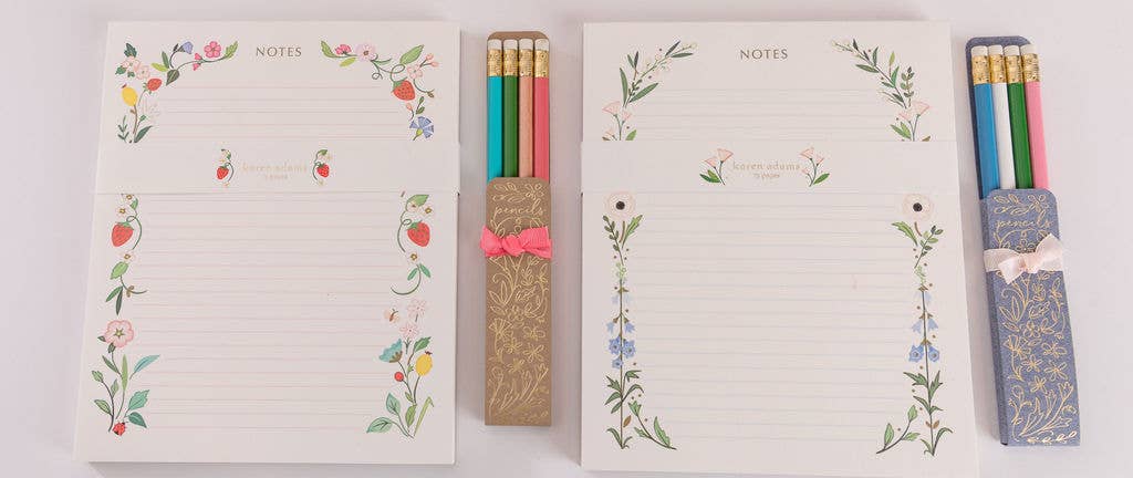 Karen Adams Designs - Wholesale Pencil - Garden Pencil Set2