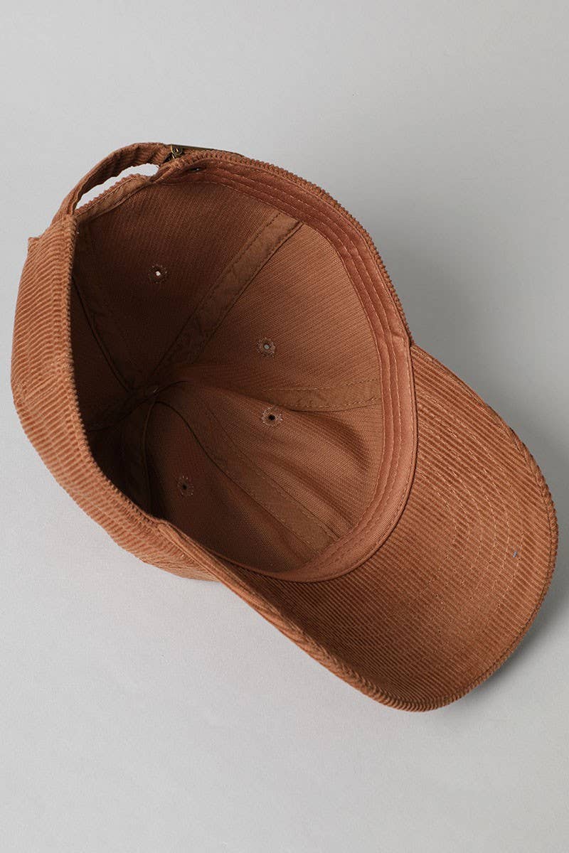 Fashion City - Wholesale Baseball Cap - Women's - Corduroy Adjustable Cotton Baseball Cap Dad Hat7