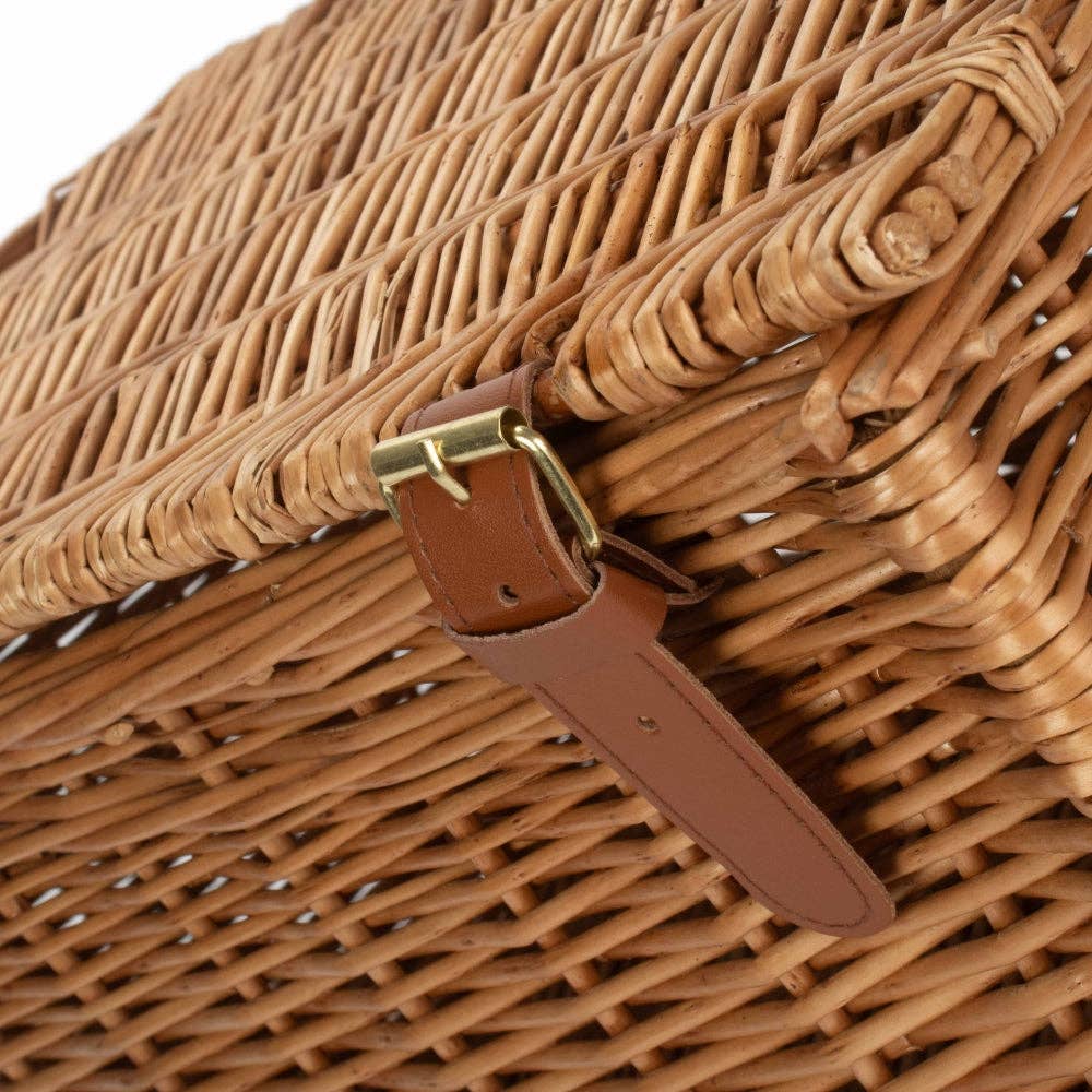 Red Hamper - Wholesale Picnic Basket - Light Steamed Windsor Wicker Picnic Basket3