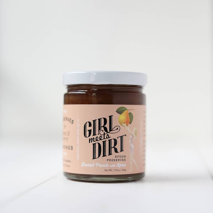 Girl Meets Dirt - Wholesale Preserves - Donut Peach with Lime Spoon Preserves 7.75oz