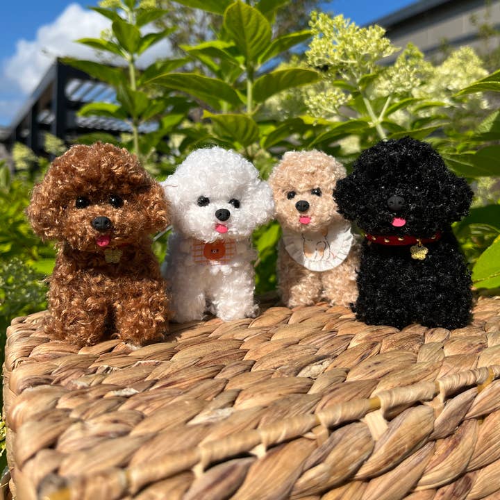 Handmade Curly Poodle Figurine – Cute Dog Decoration for wholesale by JOYFULJOTS