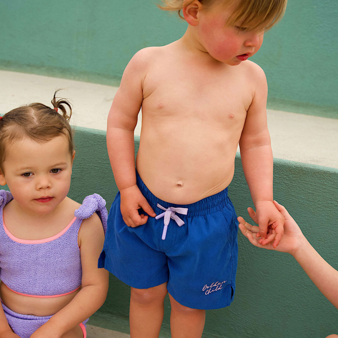 Golden Child - Wholesale Swim shorts – Kids - Golden Child Boardies - Electric & Lilac4