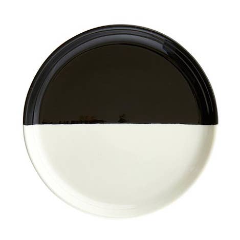 Santa Barbara Design Studio by Creative Brands - Wholesale Appetizer Serveware - Dipped Plates - Glossy Black/Glossy White0