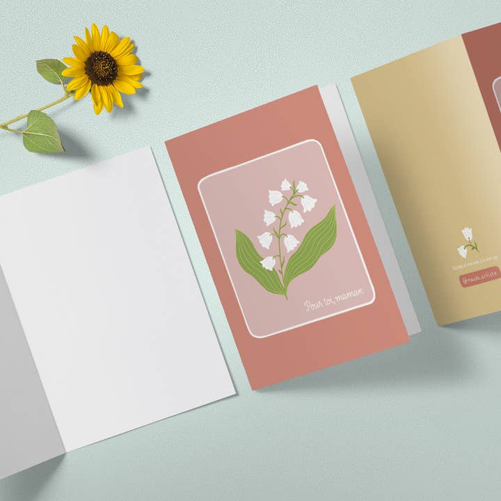 For you mom - 5x7 greeting card for wholesale by Maude Robichaud Godin - Artiste