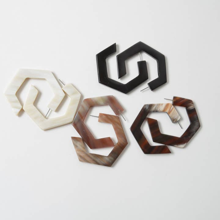 MAADILI COLLECTIVE - Wholesale Hoop Earrings - Honeycomb Hoops