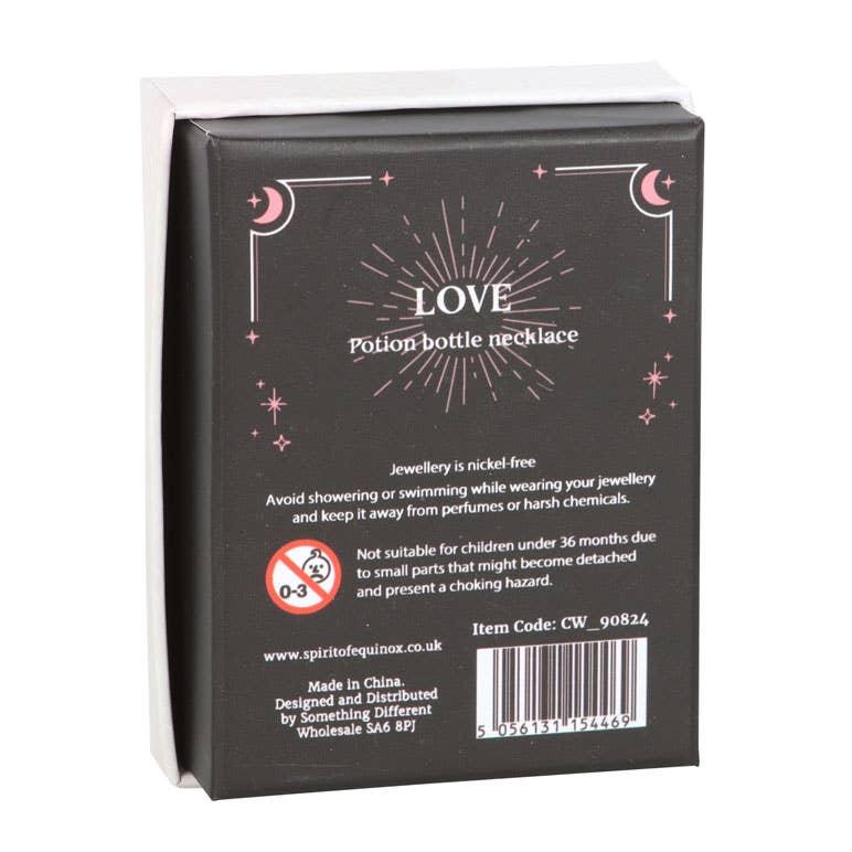 Something Different Wholesale - Vente Colliers à pendentif - Collier bouteille à potion miniature avec éclats de cristal de quartz rose5