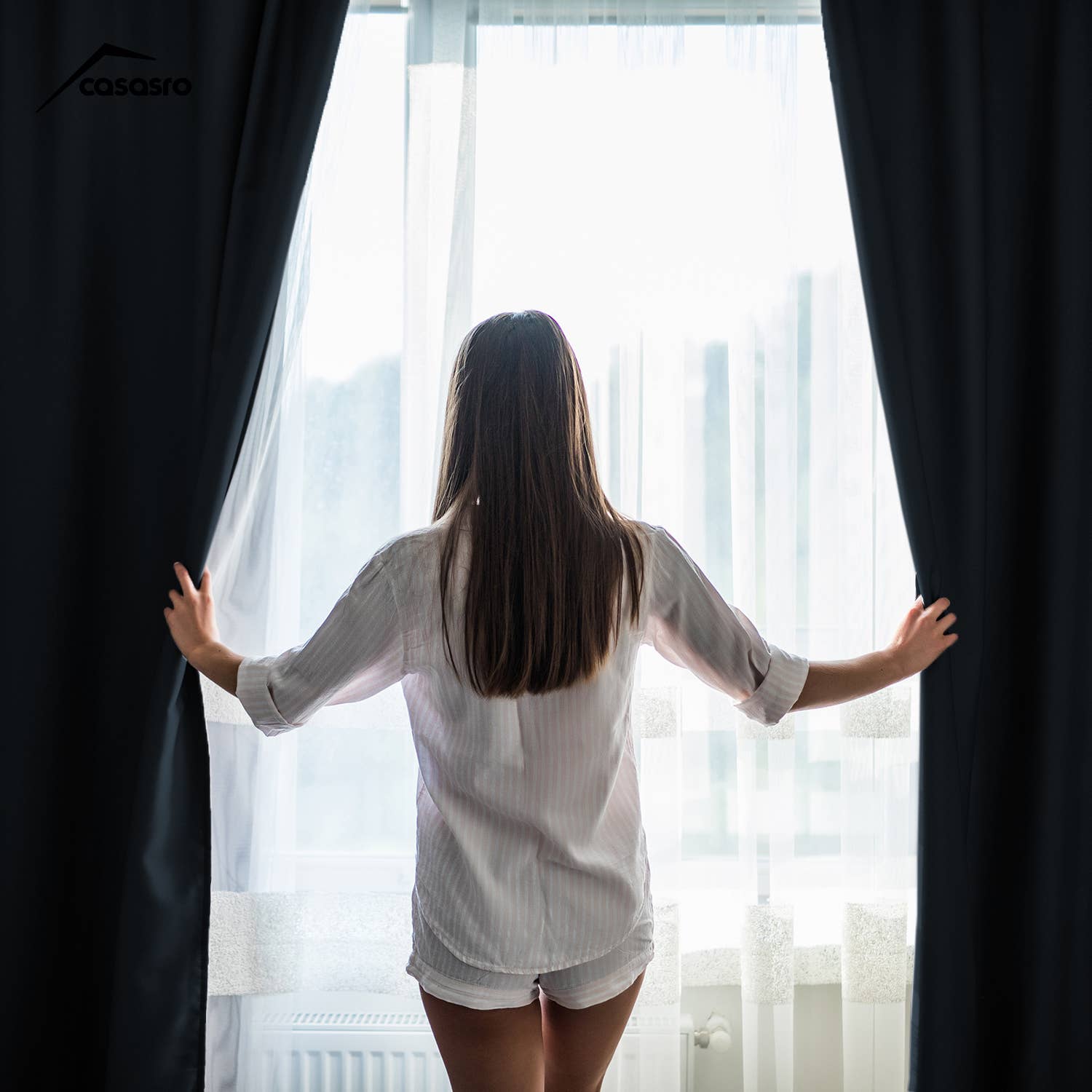 CASASRO – wholesale Curtain – CASASRO® Blackout Velvet Curtains | 7 Colour Options | 2 Panels 54” W x 95” D | Luxury Velvet Drapes | Height  Adjustable with Header Tape and Rod/Clip Attachable Top Pencil Pleat | 39