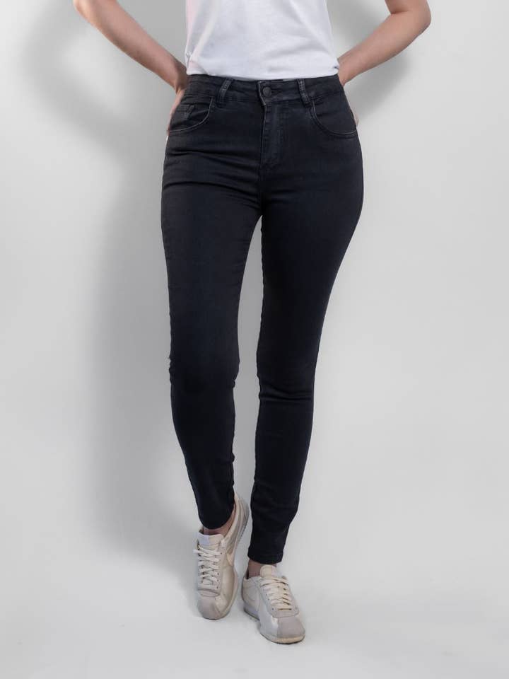Black Skinny Elastic Jeans for wholesale by DANTE