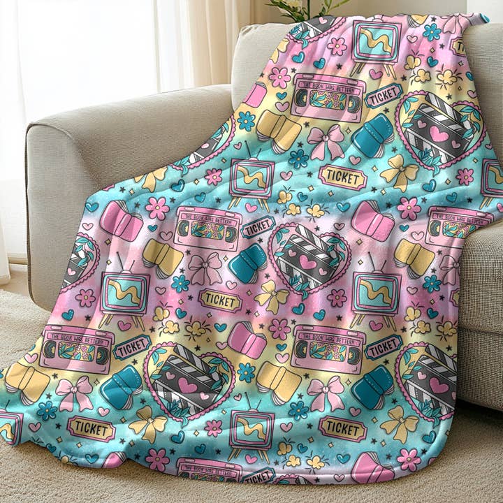 Girly Movies Blanket for wholesale by Posh Paperie