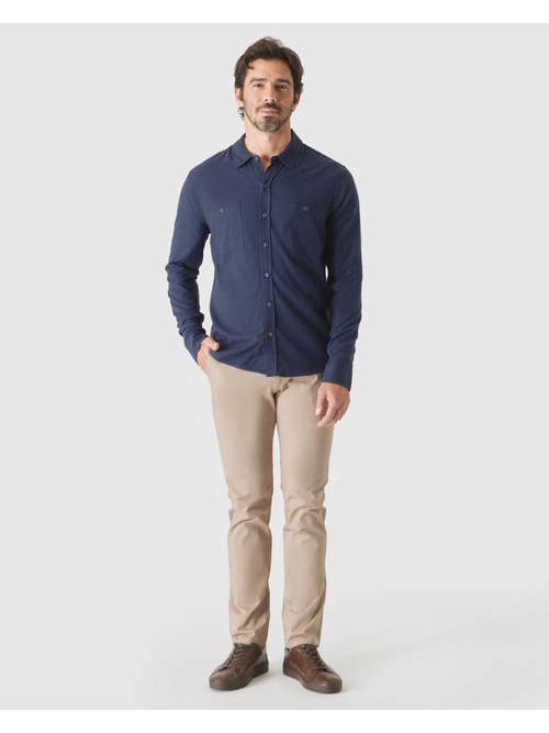 True Classic - Wholesale Button Down Shirt - Men's - Long Sleeve Shirt | Lightweight Flannel | Navy