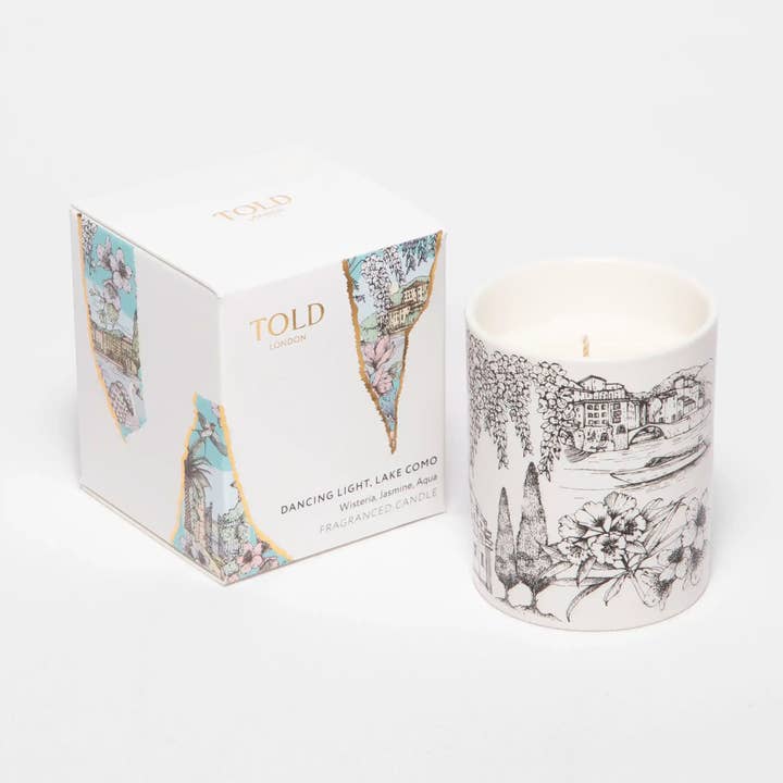 Told London Ltd – Engroshandel Glaslys – Dansende Lys, Lake Como Lys, 80g0