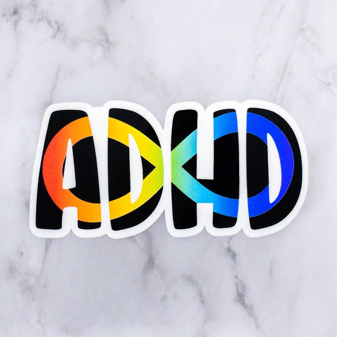 ADHD Neurodivergerande psykisk hälsa Infinity klistermärke för wholesale av MaMarie & Co.