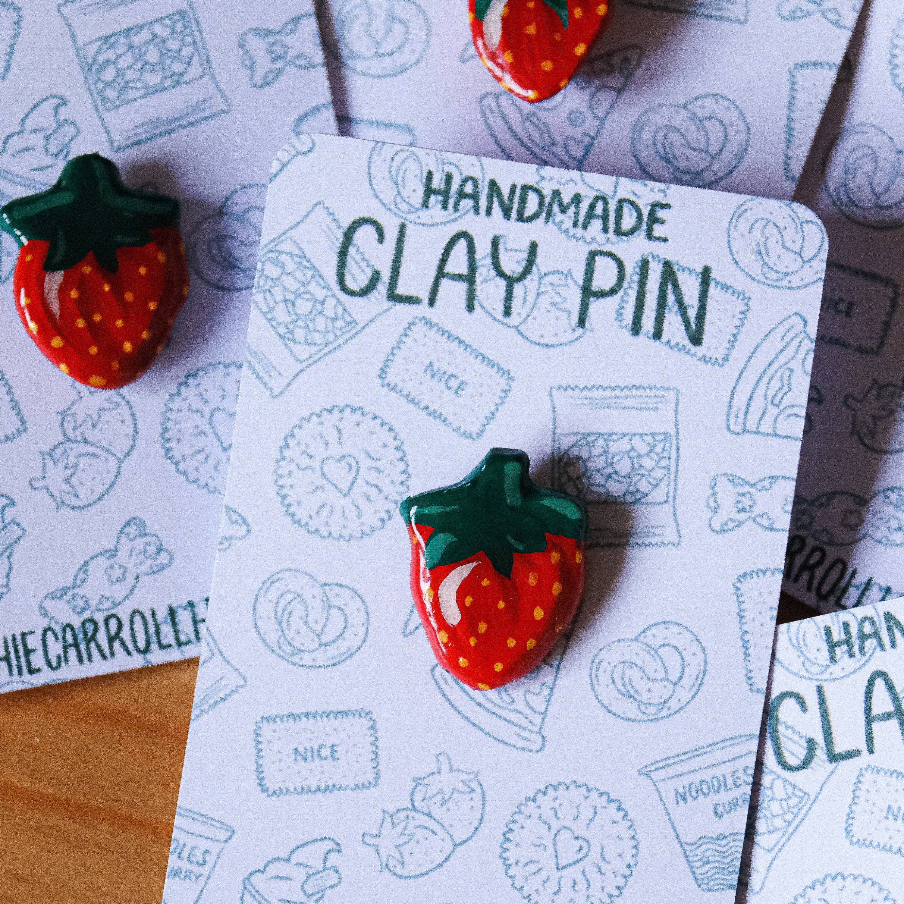 Sophie Carroll-Hunt - Wholesale Lapel Pin/Button - Handmade Clay Snack Pins7