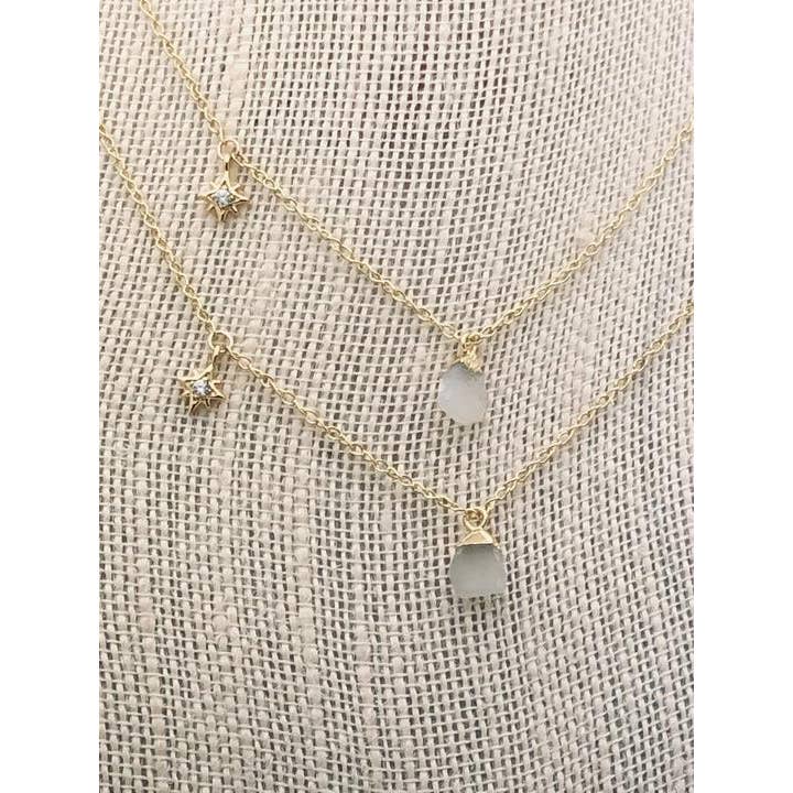 Links & Locks – Colar pingente/pendente por atacado – Colar Ride or Die - com minúsculo cristal druzy e norte4