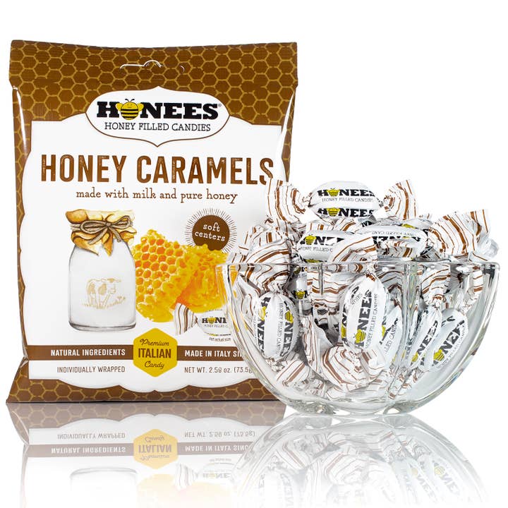 HONEES™ Honey Filled Candy- Honey Caramels for wholesale by Andre Prost Inc.