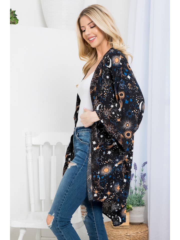 LA Soul - Wholesale Kimono - Women's - Galaxy print Kimono