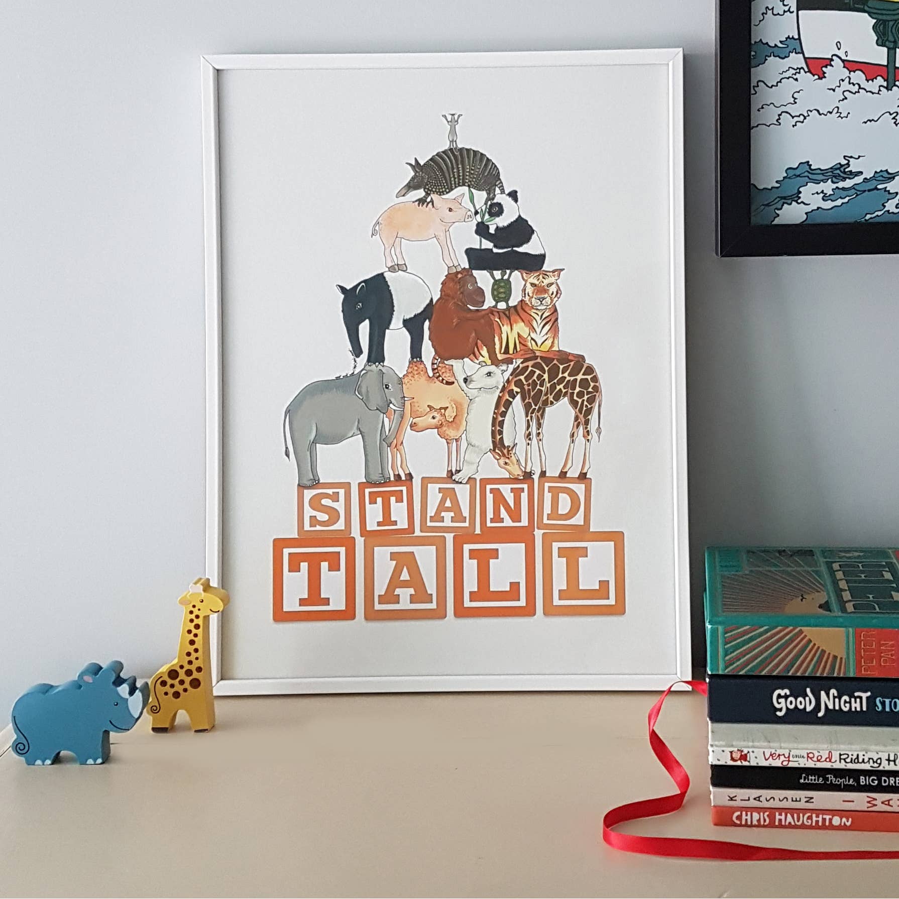 Fearless Flamingo – wholesale Art print – Kids & baby – Kids motivational print | Stand Tall | Nursery wall art4