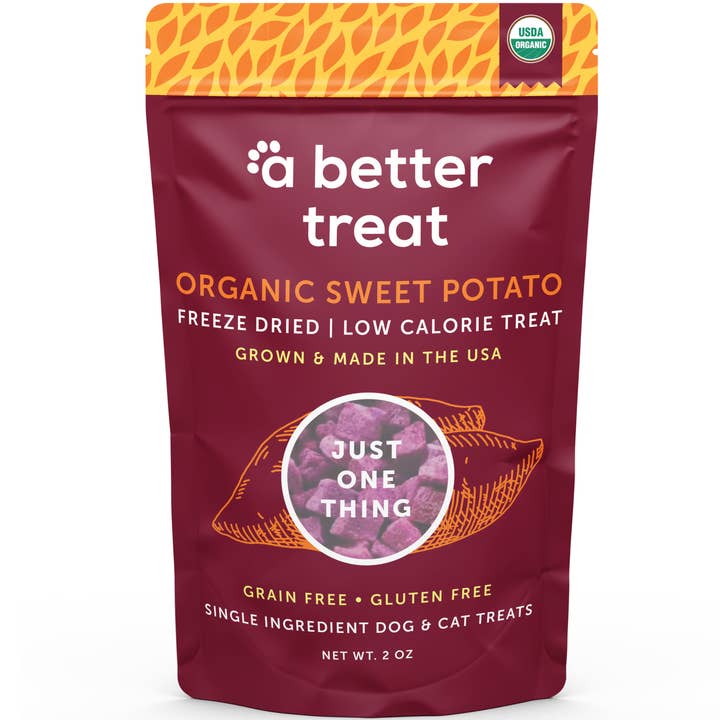 Organic Freeze Dried Purple Sweet Potato Dog and Cat Treats for wholesale by A Better Treat