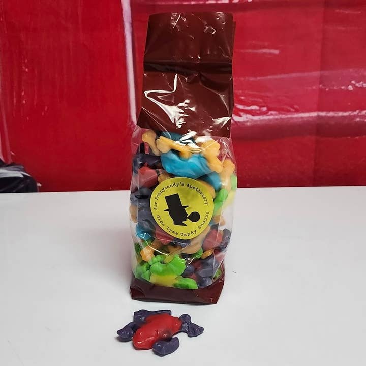 Rãs da Floresta Tropical de Gummi: Um Doce de Alto Impacto, Saco Grande por atacado de Sir Pennycandy's Apothecary Polar Provisions